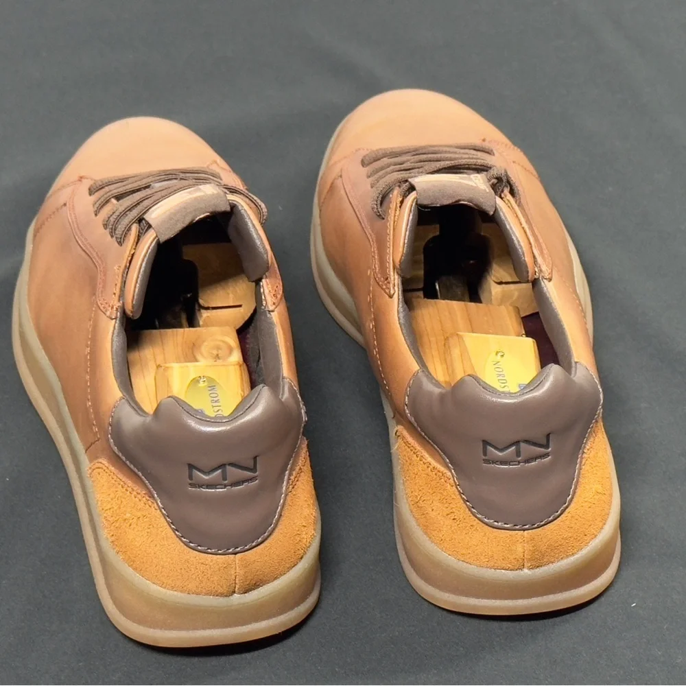 Mark Nason Men's Brown Leather Sneakers - Picture 4 of 6